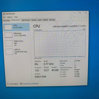 Dell Optiplex 7000 D15U001 i7 Vpro 2.10GHz 32GB RAM 1TB SSD