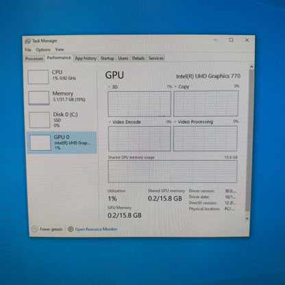 Dell Optiplex 7000 D15U001 i7 Vpro 2.10GHz 32GB RAM 1TB SSD
